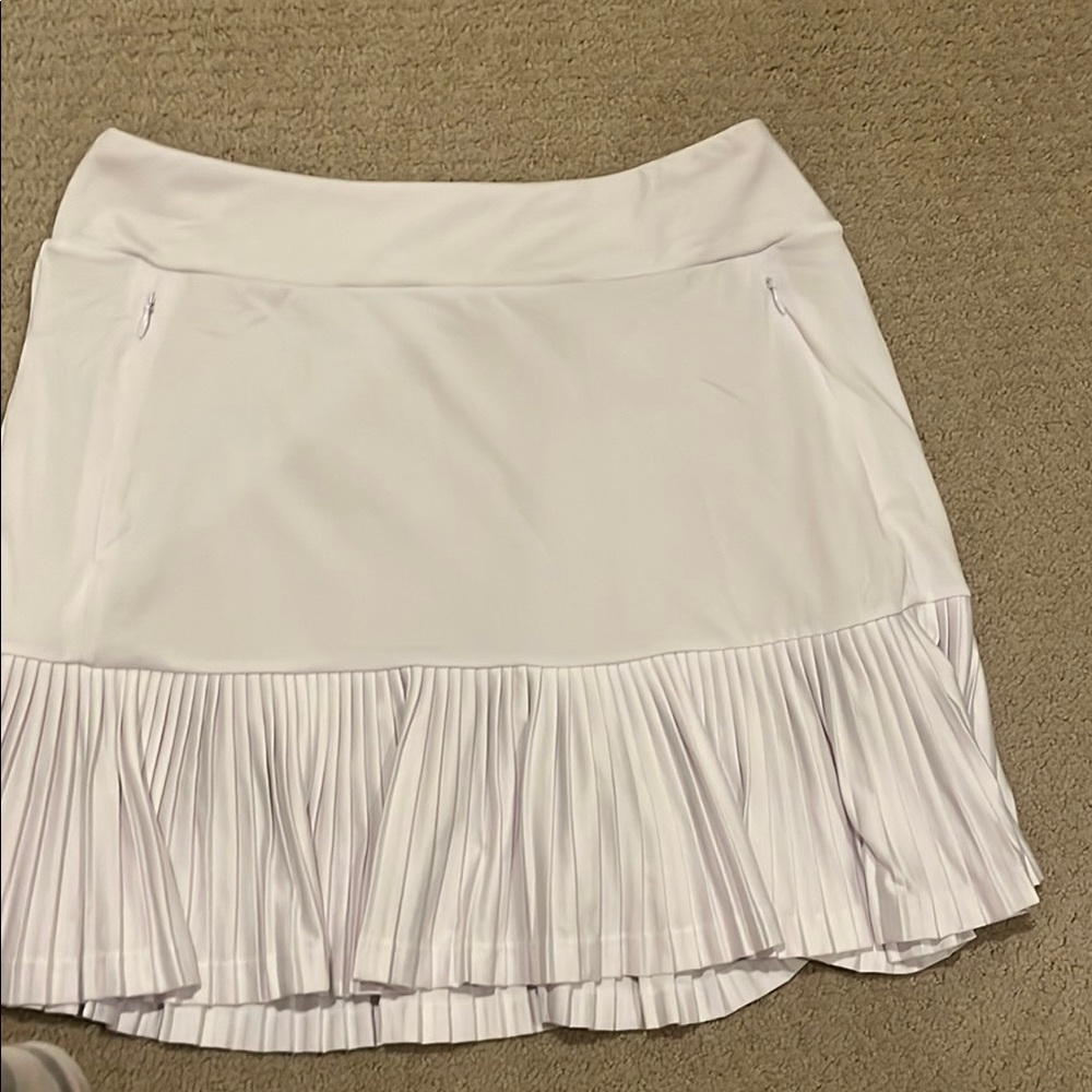 Tail White golf Skort with Ruffled Pleats